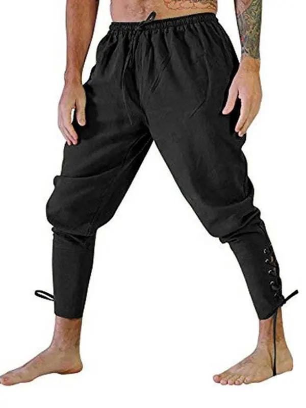 Stylish Men's Cuffed Ankle Trousers for Effortless Casual Elegance - MENLL
